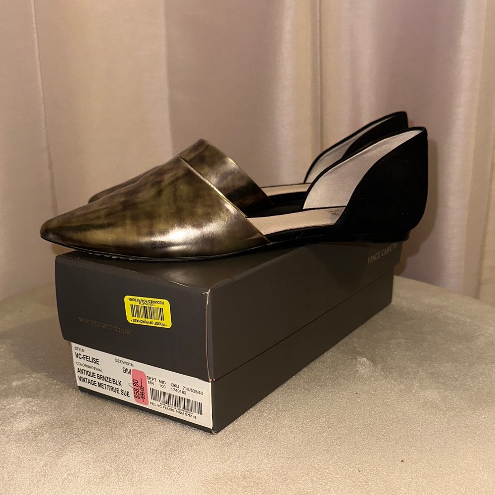 Vince Camuto Women's Black and Tan Mules